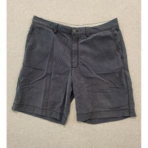 Tommy Bahama Chino Shorts Mens 36 Blue Khaki‎ Flat Front Cotton Lyocell Stretch